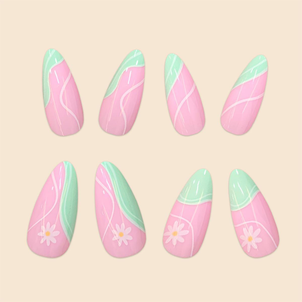 Meadow Pale Green Nails